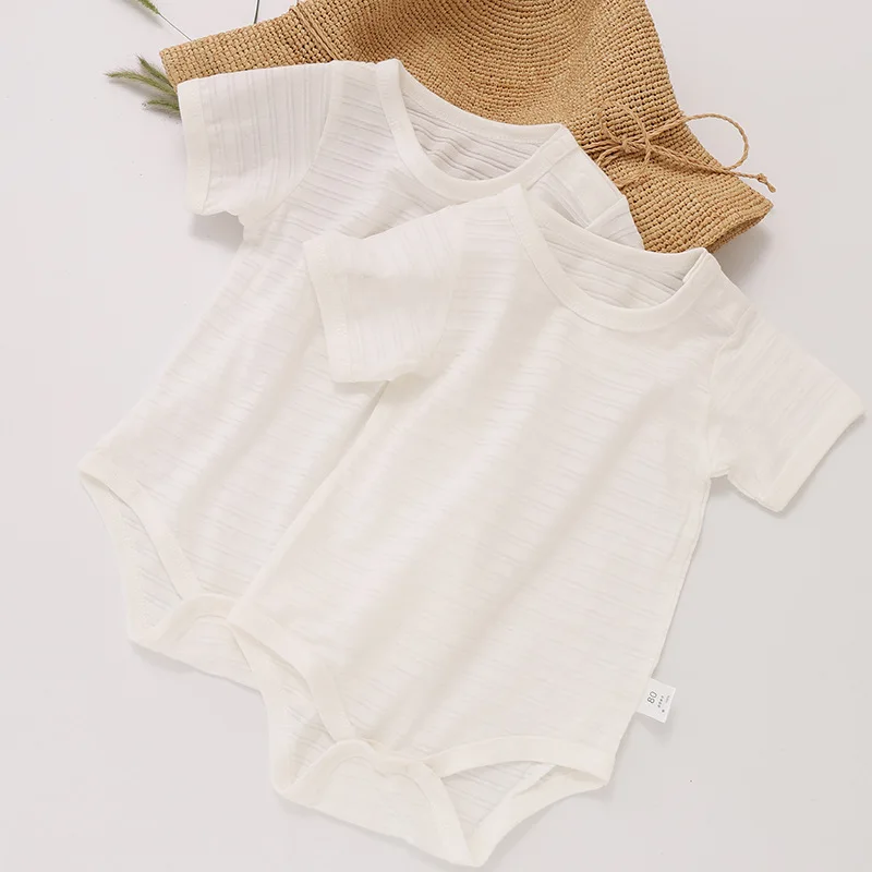 Body bebé de algodón manga corta unisex para verano - imagen 3