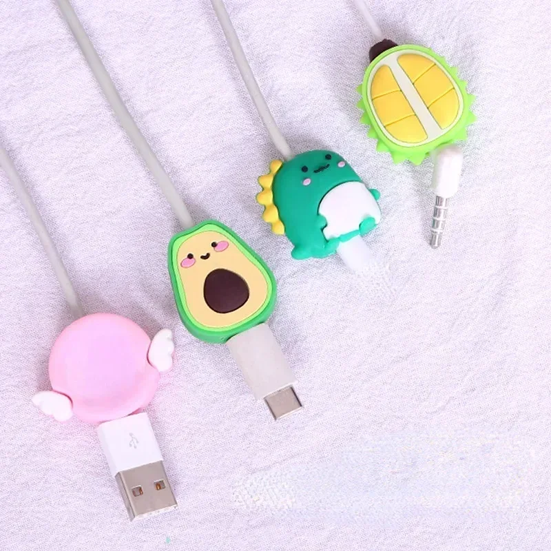 Protector de cable iPhone dinosaurio aguacate – Diseño divertido - imagen 4