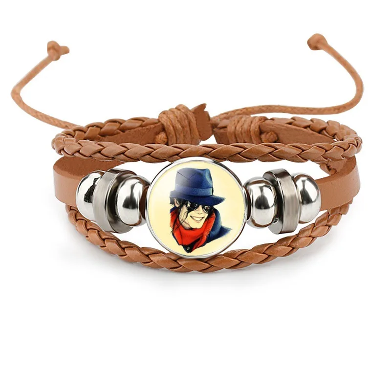 Pulsera de Michael Jackson tejida a mano estilo anime - imagen 4