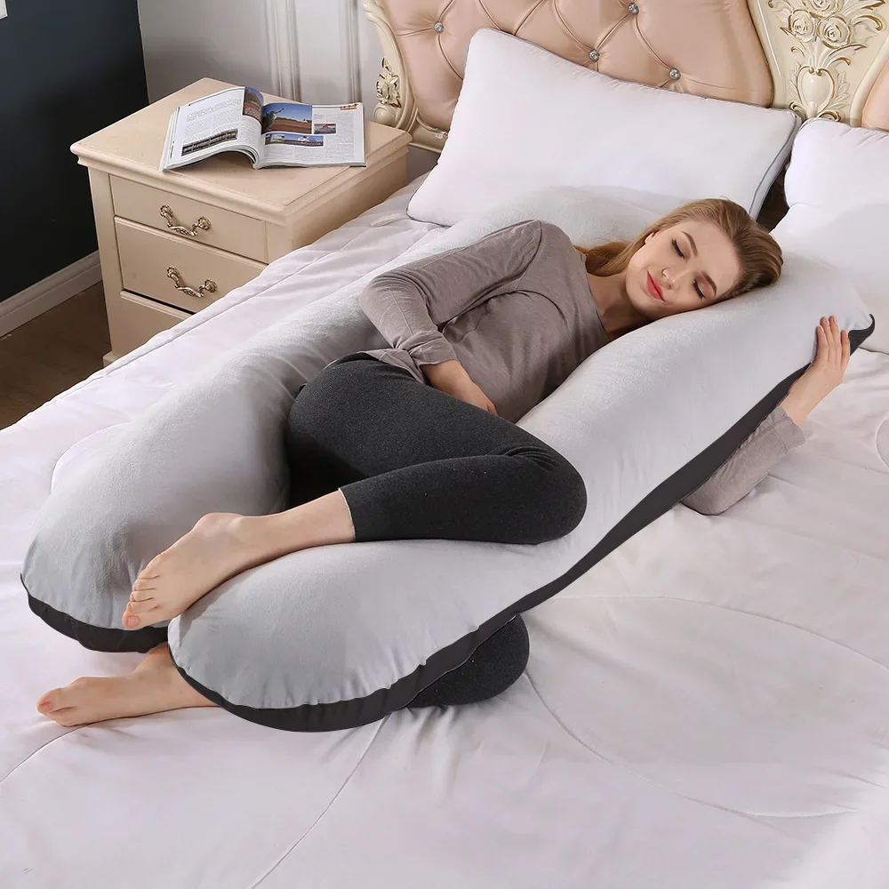 Cojín en U de maternidad lavable - Almohada de apoyo para embarazo - imagen 4
