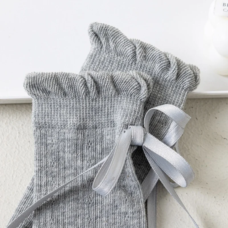 Calcetines altos finos de verano para niña – Malla suave - imagen 3
