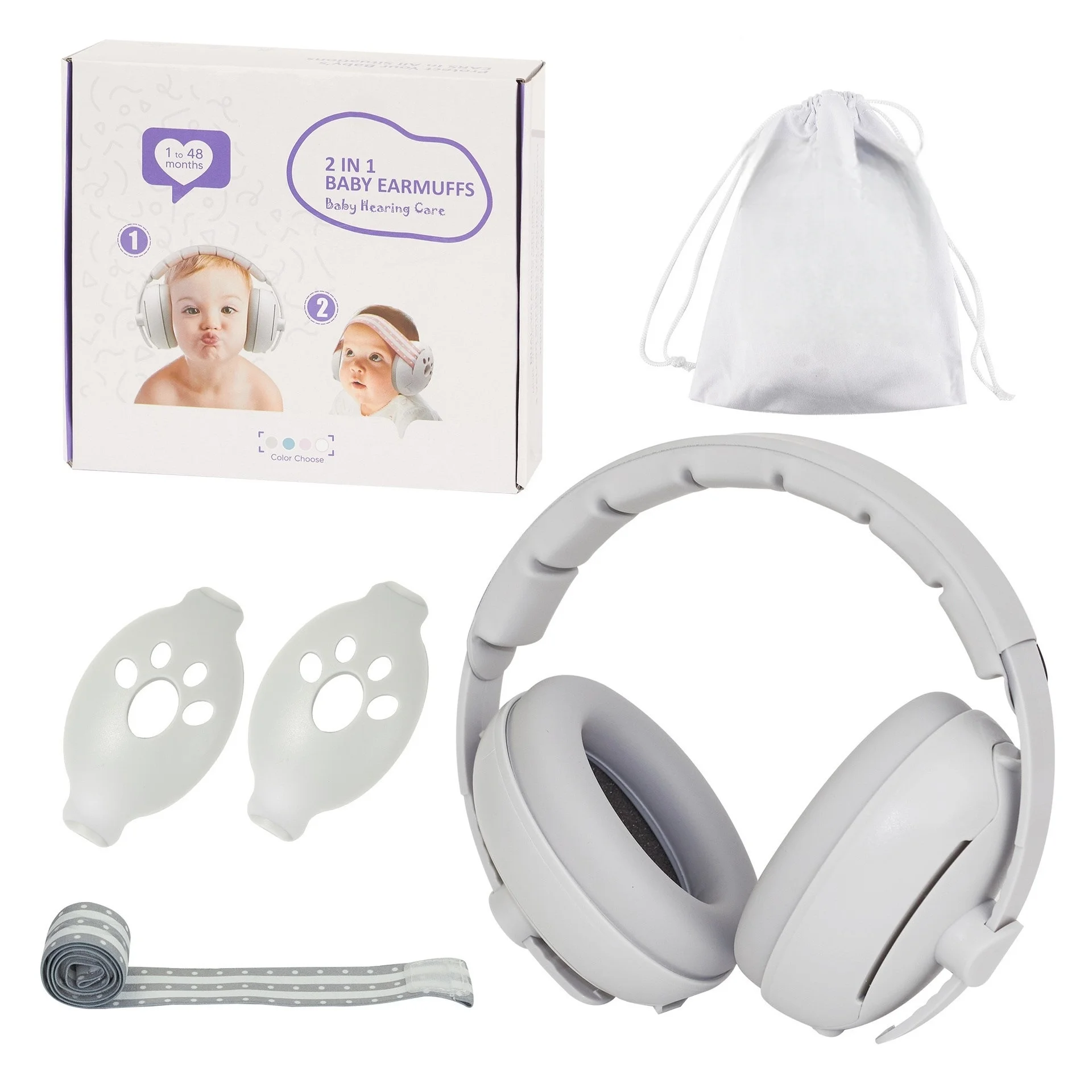 Protección auditiva bebés y niños – Orejeras elásticas reducción ruido