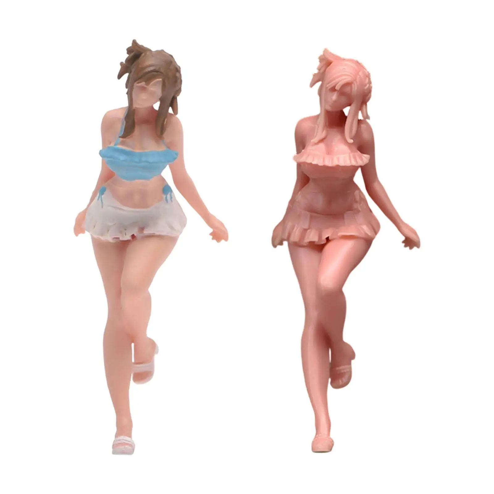Figura miniatura en resina de chica con bañador para dioramas - imagen 4