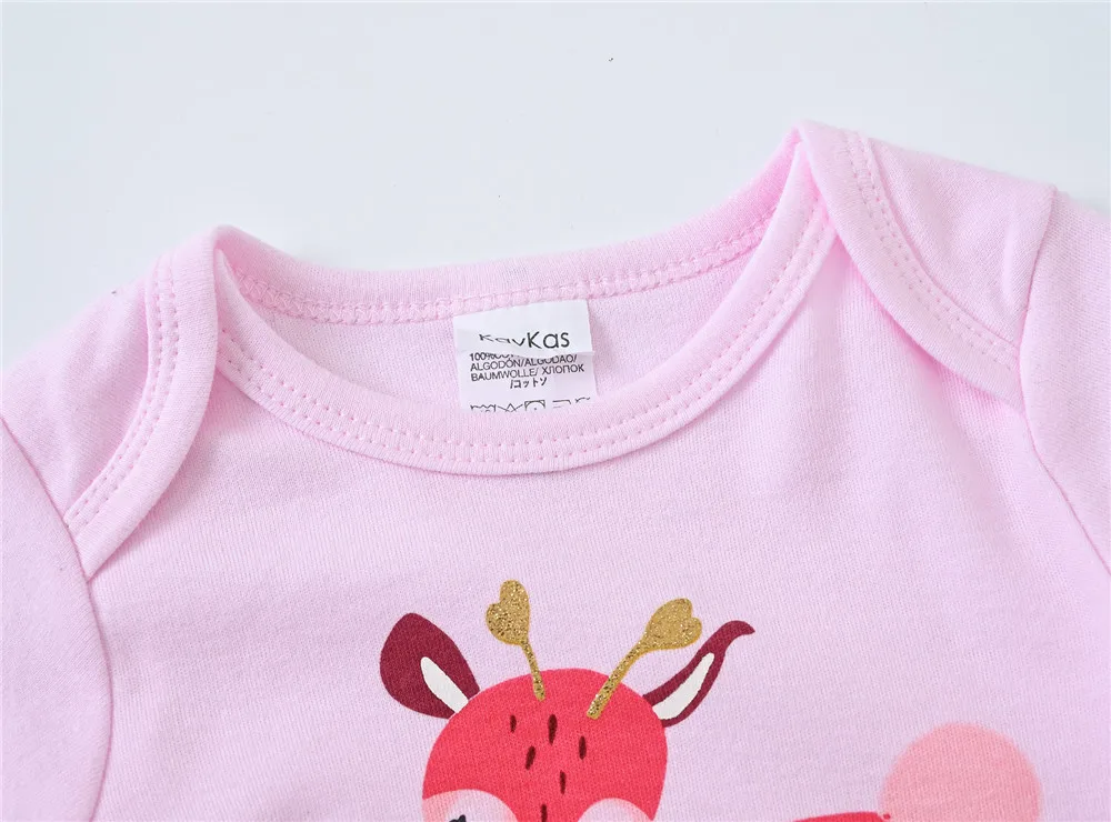 Body de manga larga en algodón estampado para bebé niña - imagen 4