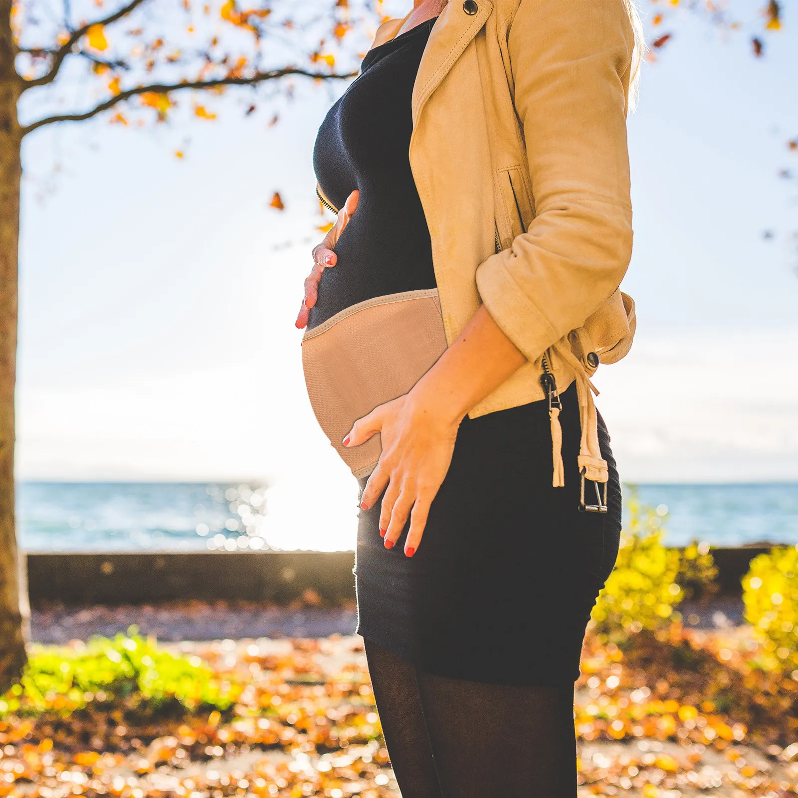 Faja de embarazo ajustable para soporte abdominal y alivio pélvico - imagen 4