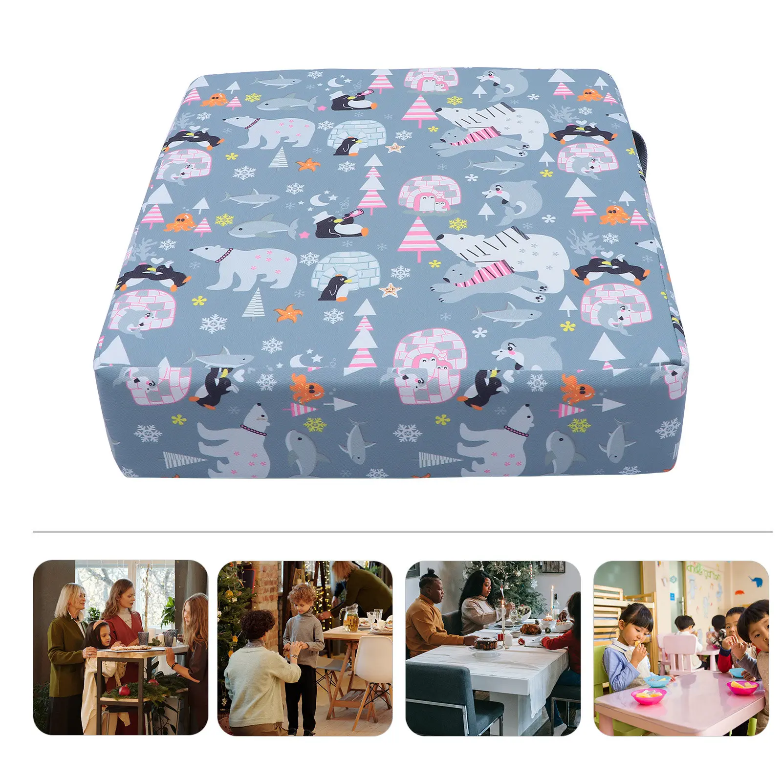 Cojín para silla de comedor infantil extraíble anticaída con dibujos - imagen 4