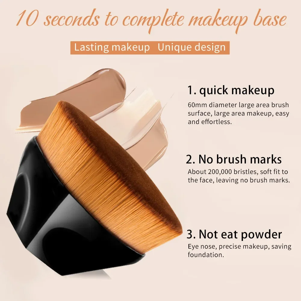 Brocha de maquillaje para polvo facial, suave y portátil - imagen 2