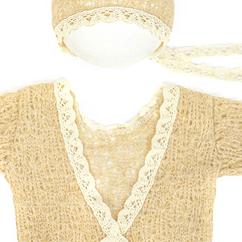Conjunto mohair bebé recién nacido – Vestido y pelele suaves - imagen 5