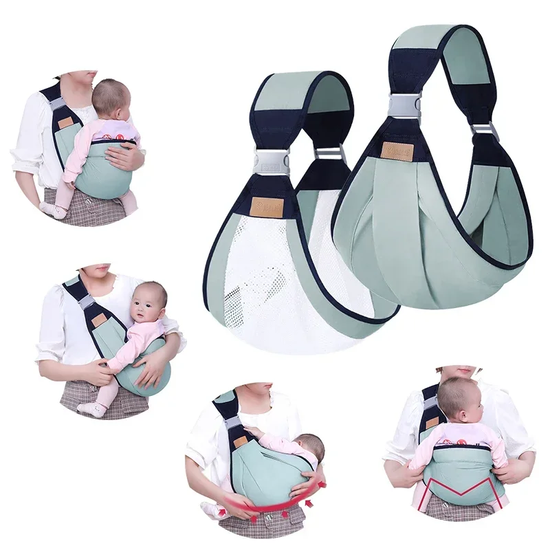 Portabebés ergonómico con anillo multifuncional cómodo para bebé - imagen 4