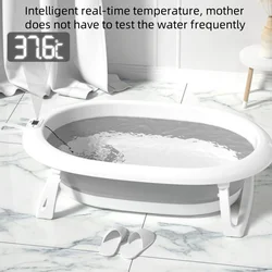 Bañera para bebé con termómetro – Plegable y espaciosa