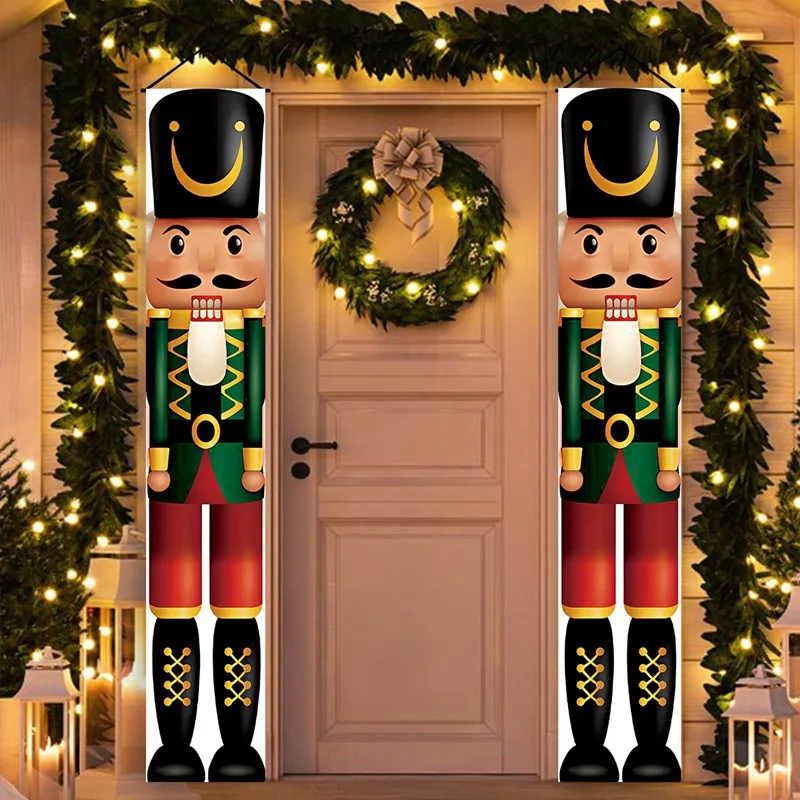 Banner decorativo con elementos navideños