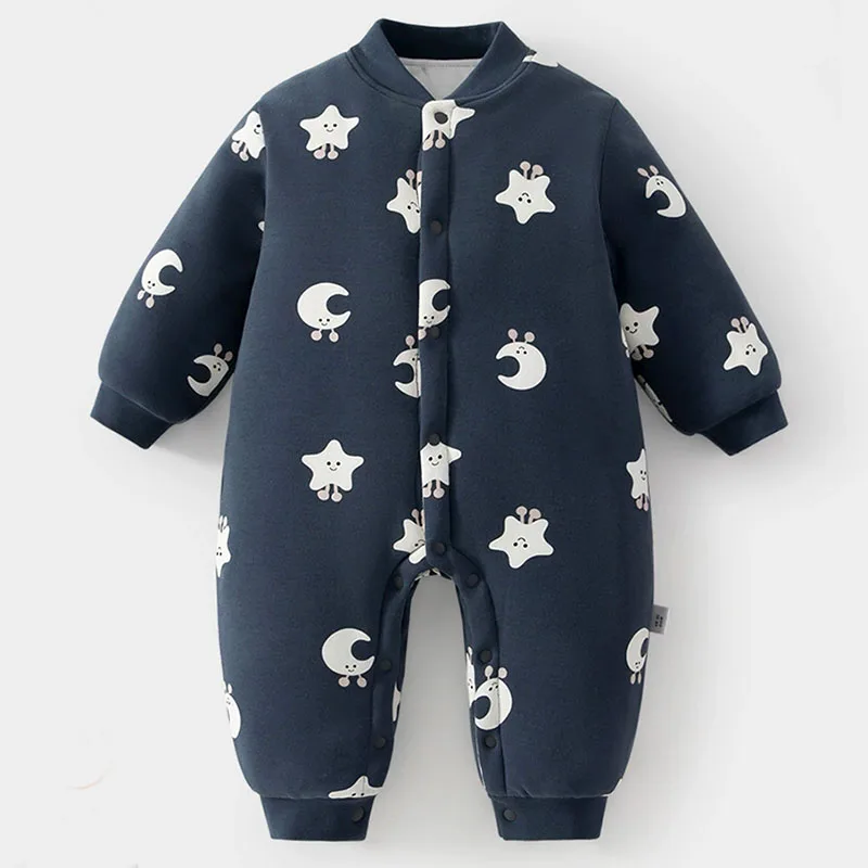 Mono de invierno de algodón grueso y cálido para niña pequeña