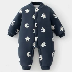 Mono de invierno de algodón grueso y cálido para niña pequeña