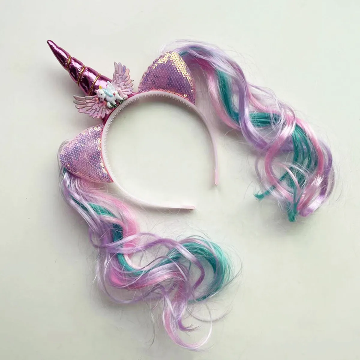 Diadema de unicornio para cumpleaños de niña