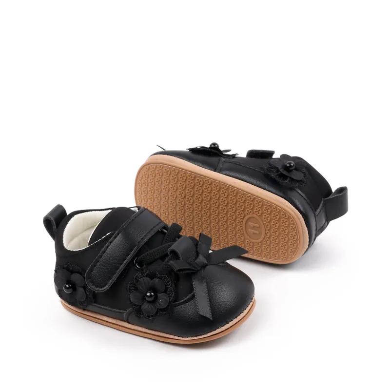 Zapatos bebé de cuero con flores entretiempo suela blanda transpirable - imagen 5
