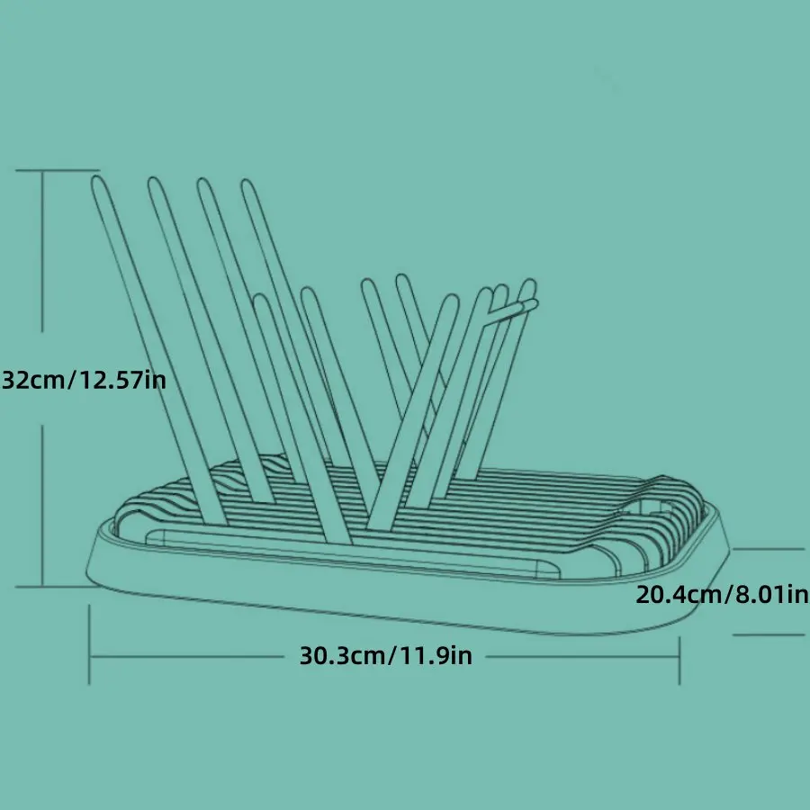 Escurridor de biberones portátil desmontable de dos niveles para secar tetinas