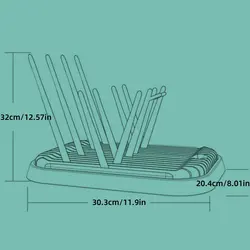 Escurridor de biberones portátil desmontable de dos niveles para secar tetinas