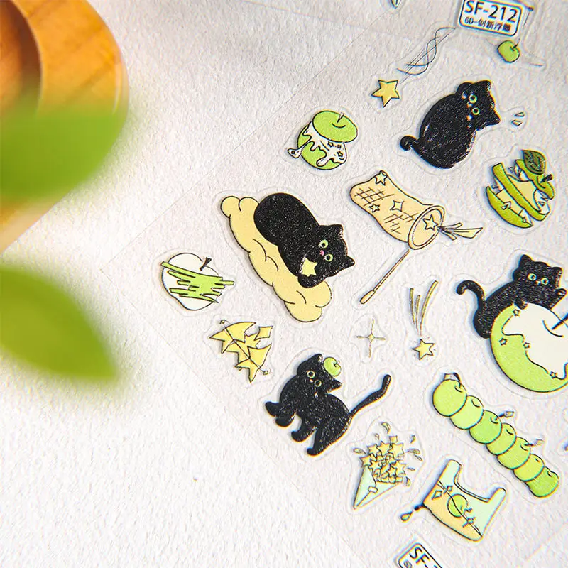 Guka pegatinas 3D infantiles de gato y estrella para manualidades - imagen 5