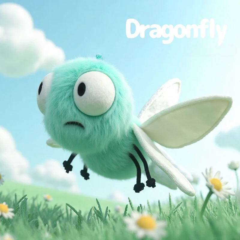 Peluche libélula jardín de dibujos animados suave - imagen 3