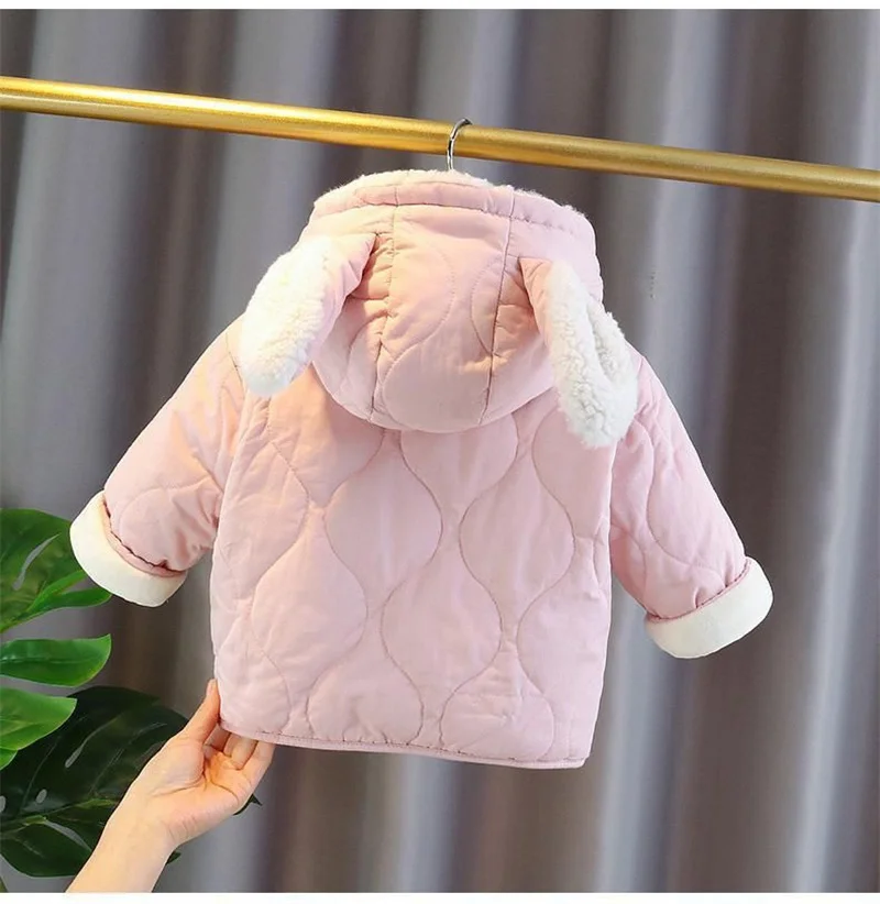 Abrigo acolchado con capucha para niña – Cálido algodón de invierno - imagen 4