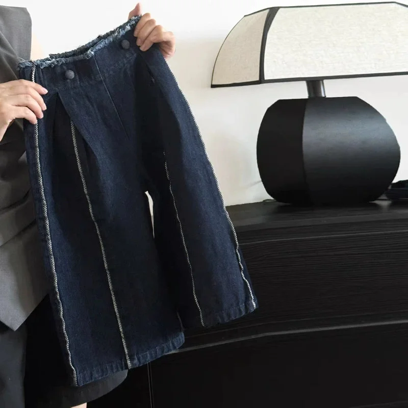 Pantalones vaqueros rectos a rayas para bebés – Estilo infantil - imagen 3