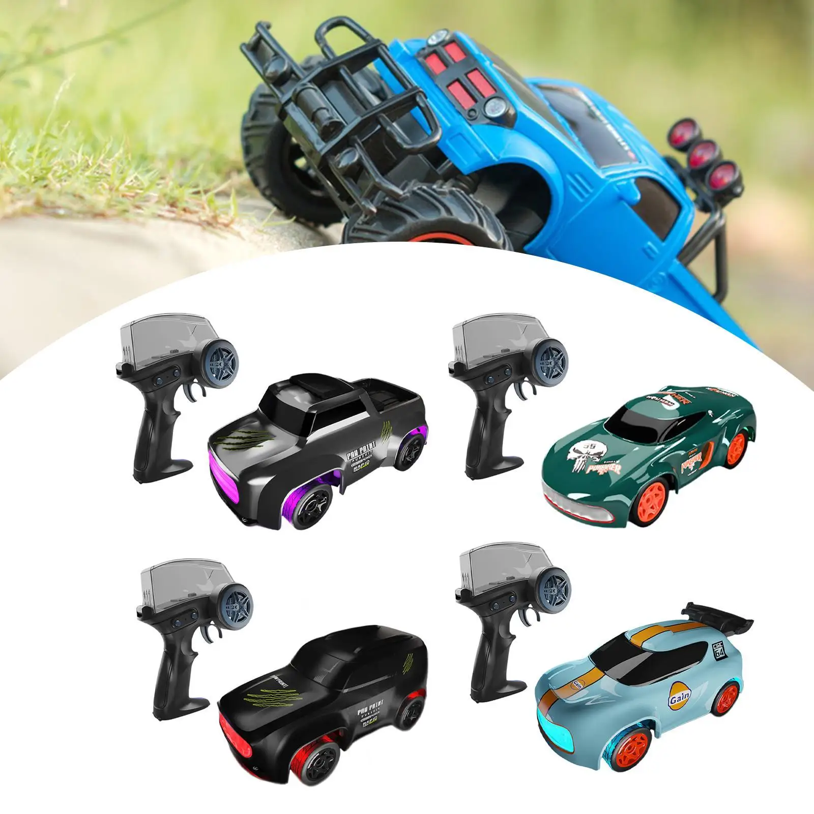 Coche teledirigido de derrape con control remoto para niños y niñas