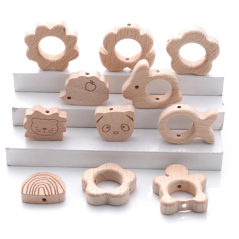 Juguetes de dentición y cuentas de silicona del set