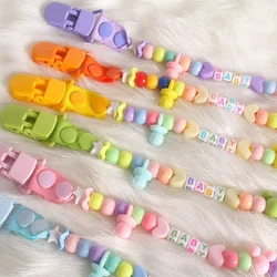 Clips para chupete en silicona con cadena antipérdida bebé