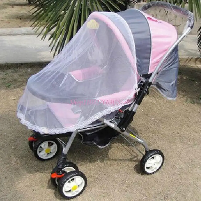 Mosquitera para cochecito de malla transpirable blanca - imagen 4