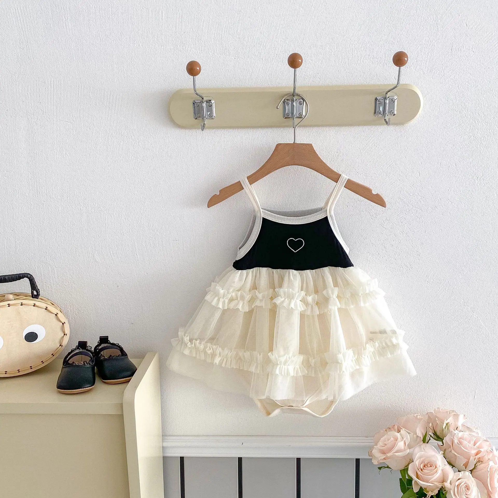 Milangel body de malla con corazón para niña - imagen 3