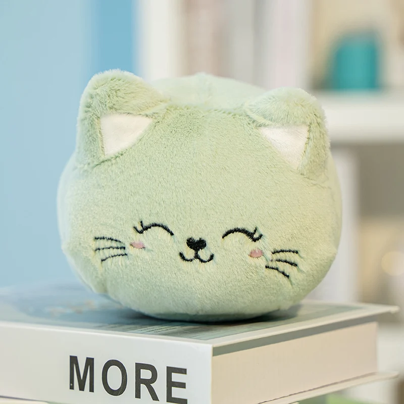 Peluche de gato kawaii con cola móvil y cuerda, sin pilas para niños