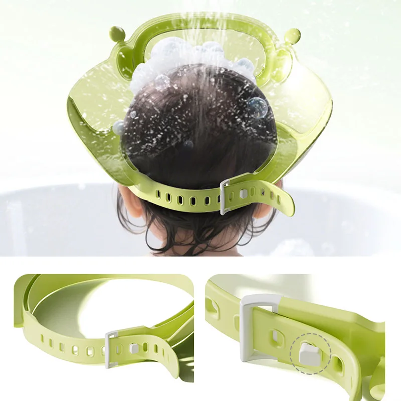 Gorro de baño bebé translúcido con visión para ojos y orejas - imagen 3