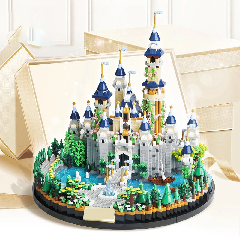 Castillo de cuento de hadas con mini ladrillos
