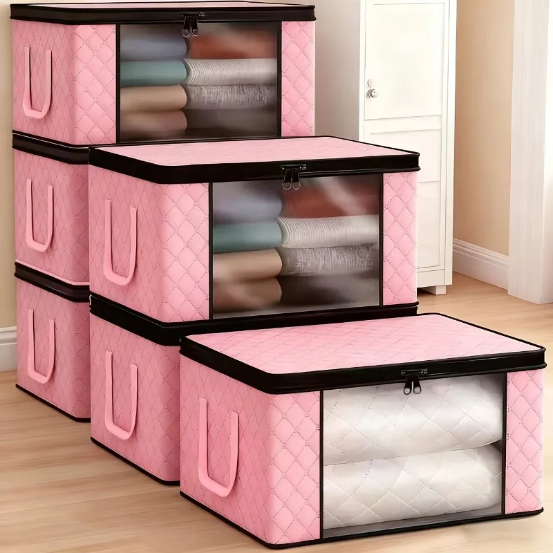 Contenedor plegable con cremallera y ventana transparente para cama - imagen 2