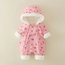 Mono forrado de piel para bebé invierno abrigo cómodo