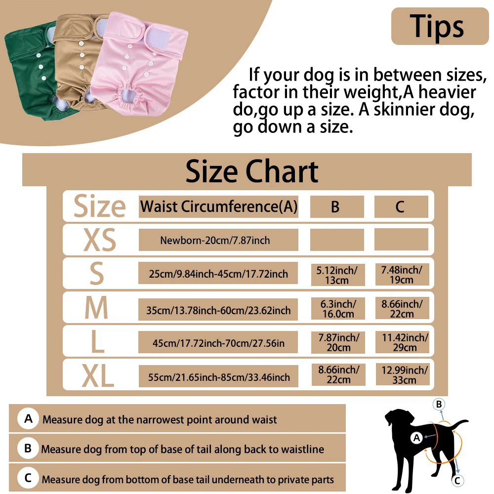 Pañales reutilizables para perros con tirantes ajustables - imagen 2