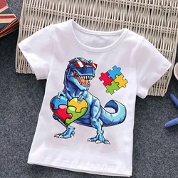 Camiseta algodón para niño con dinosaurios – Verano
