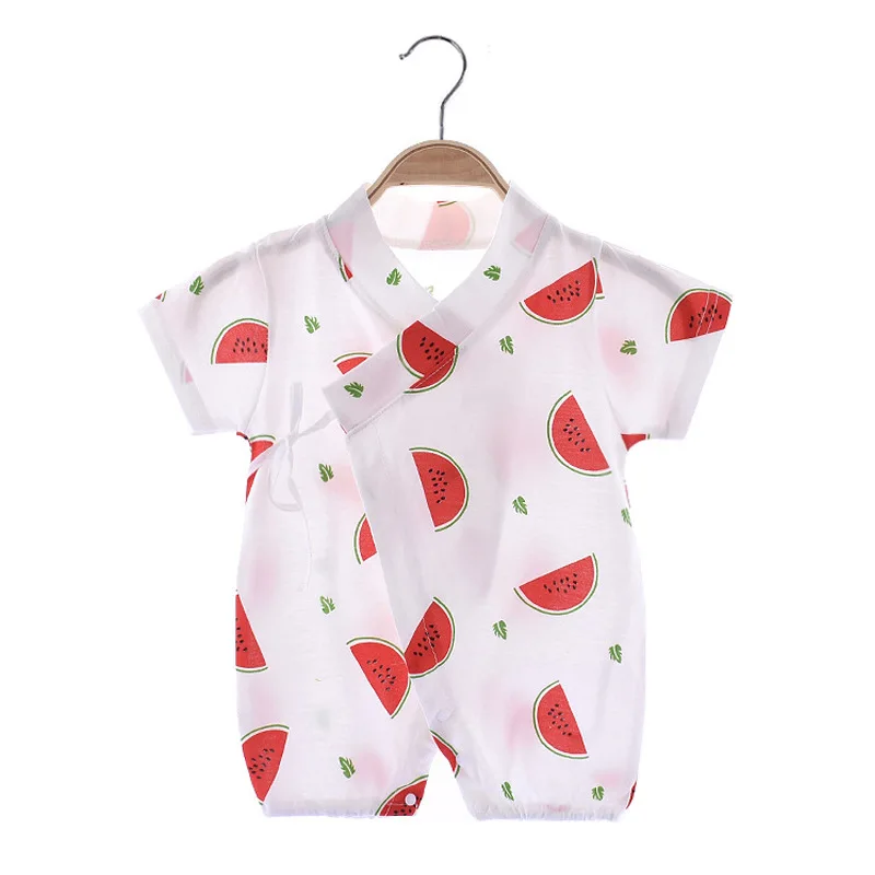 Mono de verano en algodón para recién nacido con estampado frutal - imagen 3