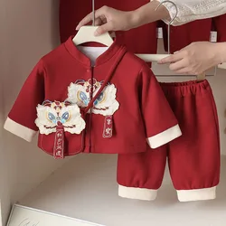 Conjunto bebé de manga larga otoño-invierno con pantalón y bolsa