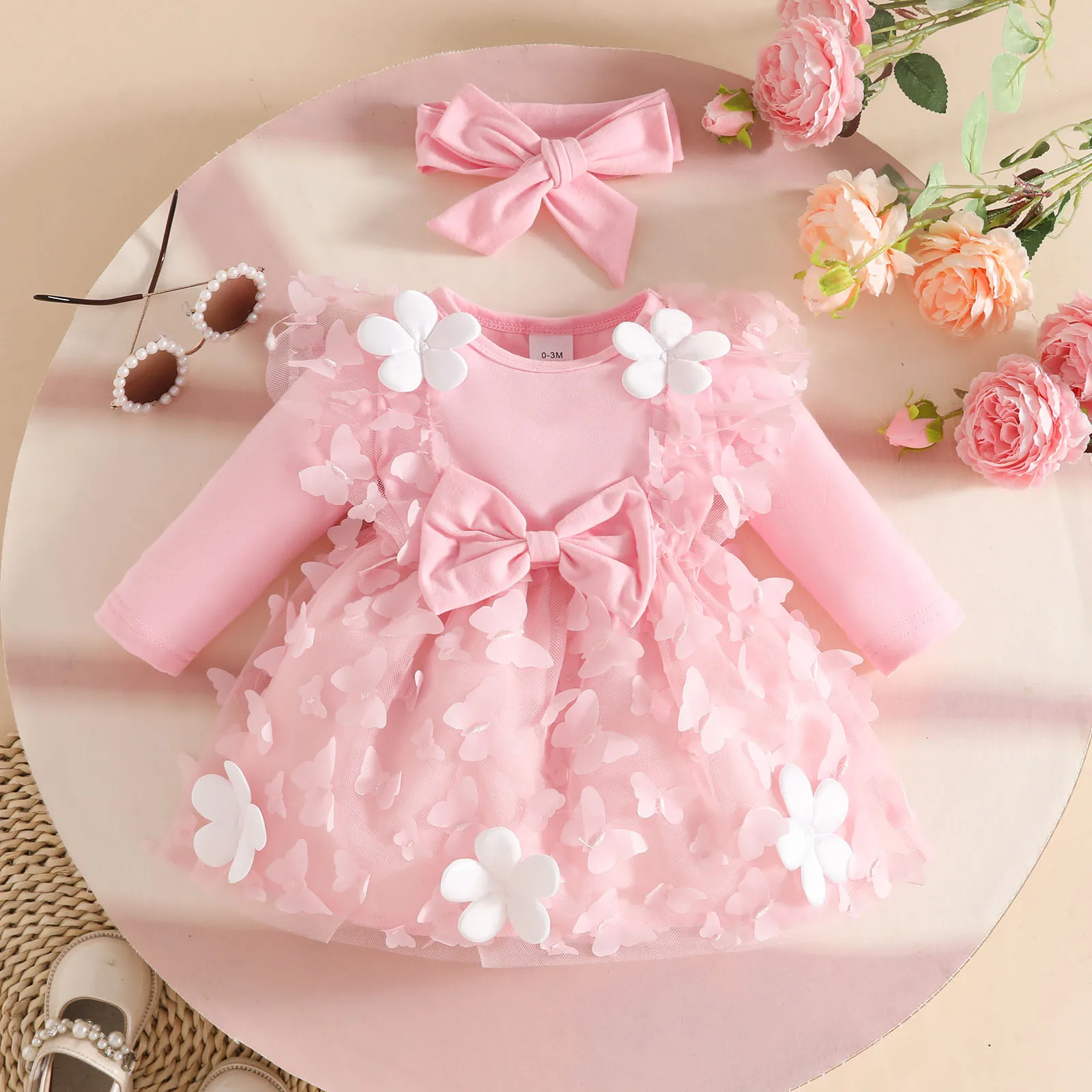 Conjunto vestido princesa con tul y diadema de boda floral - imagen 2