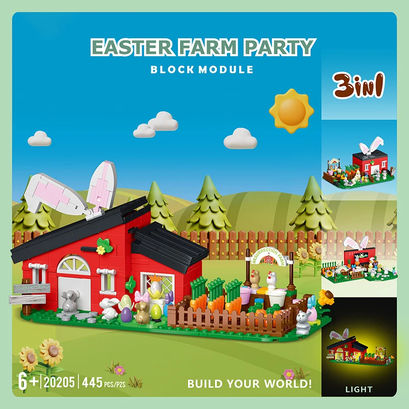 Bloques de construcción casita de conejos para Pascua - imagen 4