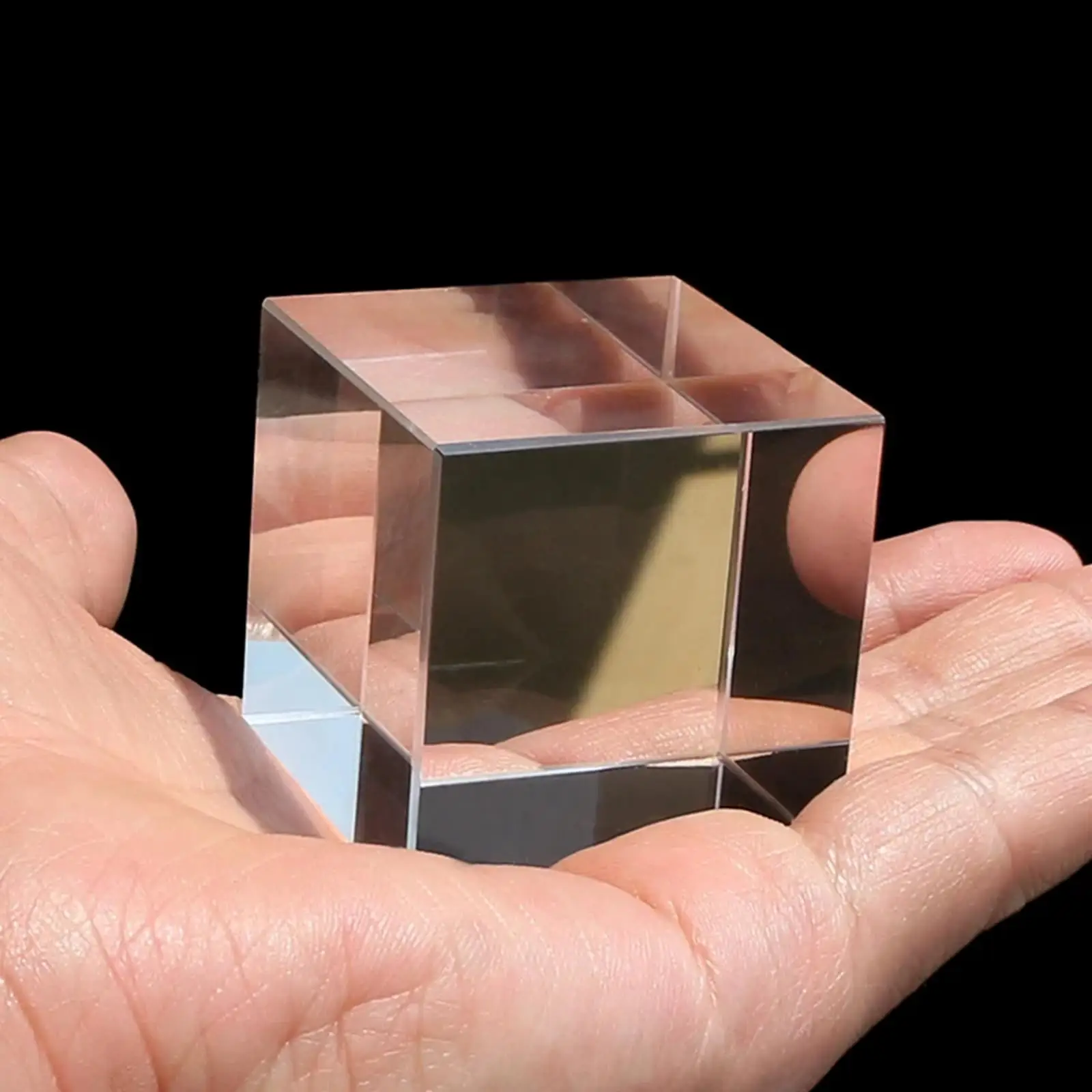 Prisma de cristal cúbico transparente para decoración de escritorio - imagen 5