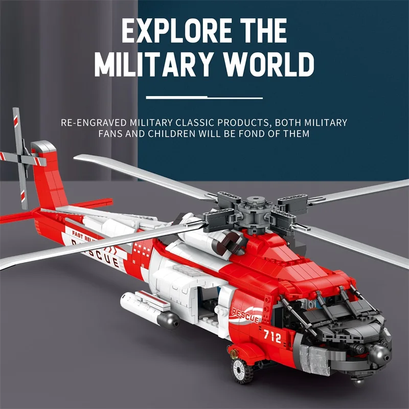 Helicóptero Black Hawk – Kit de construcción para niños - imagen 4