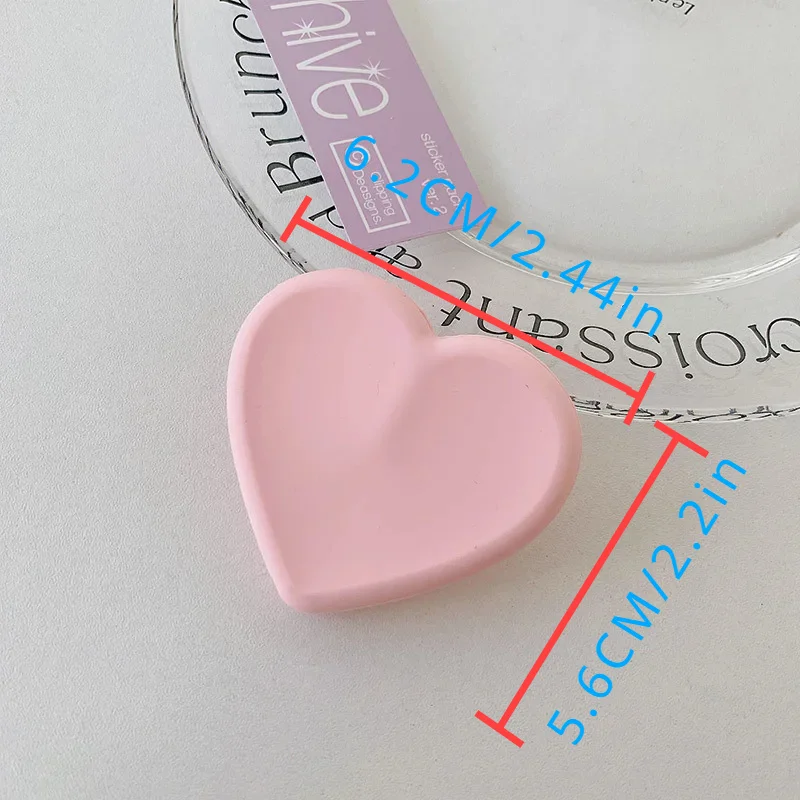 Soporte de teléfono en silicona con agarre corazón para móvil - imagen 3