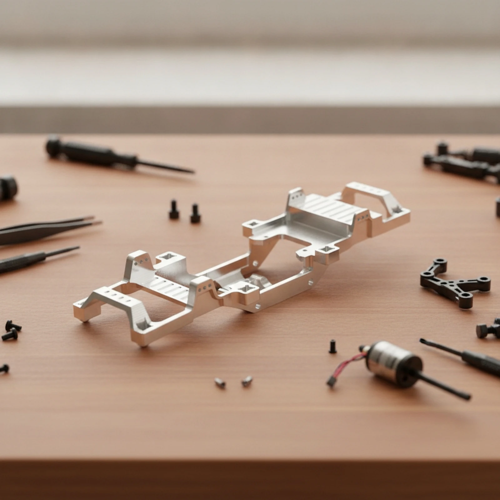 Chasis RC de aleación rígido mecanizado para construcciones a medida - imagen 5