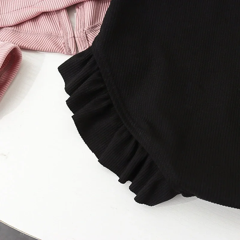 Bañador con lazo para niña - Verano negro y rosa - imagen 3