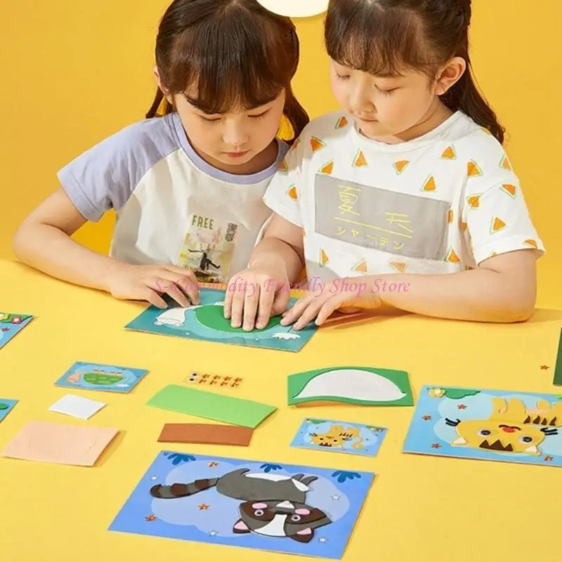 Libro de pegatinas para niños o niñas: motricidad fina, comunicación
