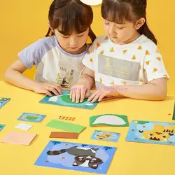 Libro de pegatinas para niños o niñas: motricidad fina, comunicación
