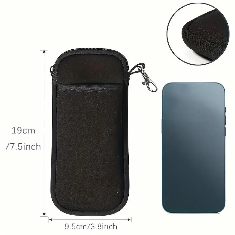 Bolsa organizadora de neopreno para cables de móvil
