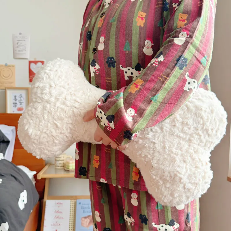 Almohada peluche hueso larga estilo nórdico para niña - imagen 2